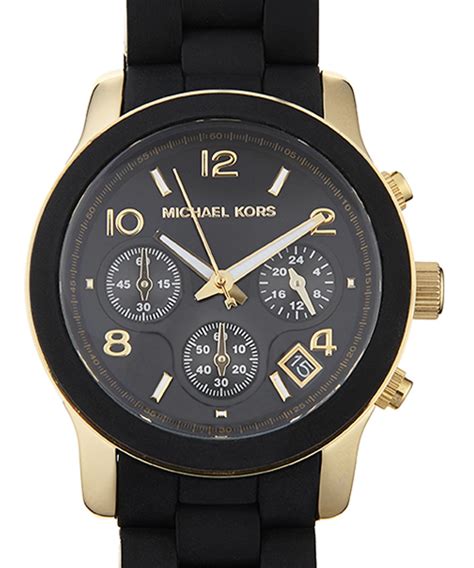 michael kors big face boyfriend watch|Michael Kors silicone watch.